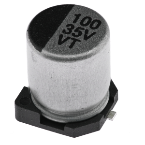 Изображение Конденсатор электролитический KSE-SMD-100UF-35V-0607-105