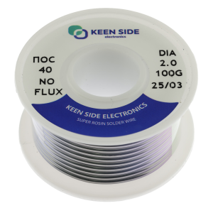 Изображение Припой Sn40/Pb60-d2.0-100g ПОС 40