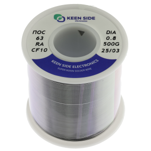 Изображение Припой Sn63/Pb37-d0.8-500g flux RA KS10 ПОС 63