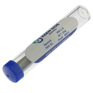 Изображение Припой Sn61/Pb39-d1.0-10g tube flux ROL1 ПОС 61