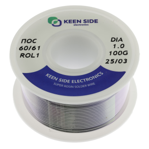 Изображение Припой Sn60/Pb40-d1.0-100g flux ROL1 ПОС 60/61