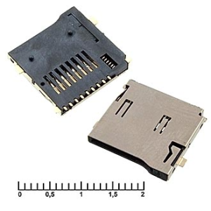 Изображение Держатель micro-SD SMD 9pin ejector