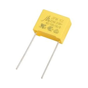 Изображение Конденсатор плёночный JFW 0,22uF 310V 10% X2 18x12x6mm P:15mm / JFW0A9224K150000B