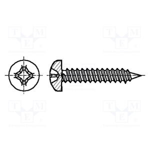 Изображение Винт B2.2X6.5/BN994 / винт, M2.2x6.5мм, BN 7981C, цилиндрическая, Phillips
