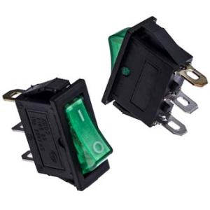 Изображение Клавишный переключатель KCD3-101N-C3-G/3P on-off