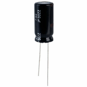 Изображение Конденсатор электролитический 2200uF 25V 20% 105C 12.5x25mm / ECA1EHG222