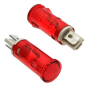 Изображение Лампа неоновая в корпусе MDX-14 red 220V