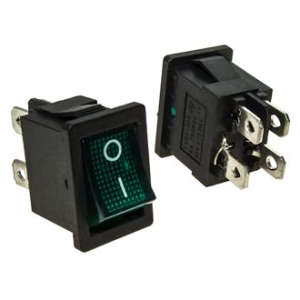 Изображение Клавишный переключатель KCD1-201N-4-C3 G/4P on-off