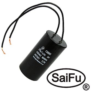 Изображение Пусковой конденсатор CBB60 25uF 450V WIRE (SAIFU)