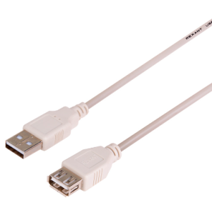 Изображение Кабель USB (шт. USB A - гн. USB A) 1.8 метра, серый REXANT