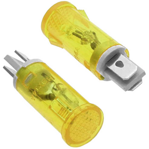 Изображение Лампа неоновая в корпусе MDX-14 yellow 220V