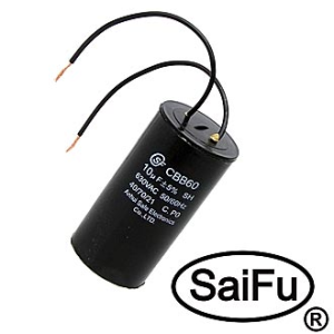 Изображение Пусковой конденсатор CBB60 10uF 630V WIRE (SAIFU)