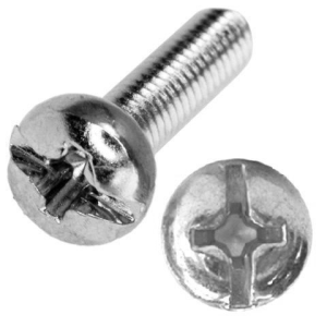 Изображение Винт B2X12/BN1435 / M2X12, шаг 0.4, сферическая, Phillips PH1, прямой 0.5мм