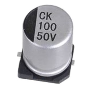 Изображение Конденсатор электролитический SMD JCK 100uF 50V 20% 8x10,5mm 105C SMD / JCK1H101M080105