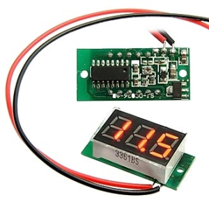 Изображение Вольтметр цифровой 3-Digit module Red LED (4.5-30V)