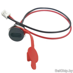 Изображение Разъём CON-WUSB-C/WP / гнездо USB Type-C на корпус, водонепроницаемый c проводом и разъемом 2pin (C46)