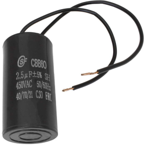 Изображение Конденсатор CBB60 2.5uF 450V WIRE