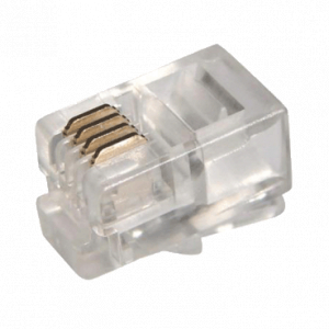 Изображение Разъём телефонный KLS12-RJ11-4P4C-01-E-trasparent / TP-4P4C