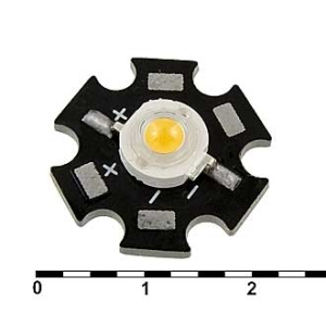 Изображение Светодиод мощный 3WR 3.6V 200-220LM 3000-3500K