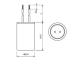 доп. изображение Конденсатор пусковой CBB60 35uF 450V WIRE (SAIFU)-1