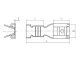 доп. изображение Клемма ножевая неизолированная РП-М 2.5-(6.3)-1