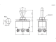 доп. изображение Тумблер KN3(B)-223(A) (on)-off-(on)-1