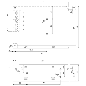 Изображение Источник питания RS-75-15
