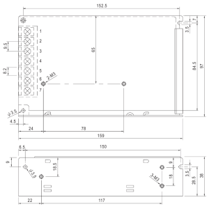 Изображение Источник питания RS-100-3.3