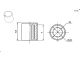 доп. изображение Ручка приборная 10X10BL-1