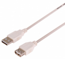 изображение Кабель USB (шт. USB A - гн. USB A) 1.8 метра, серый REXANT