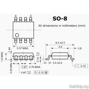 Схема TL082CDT SO-8