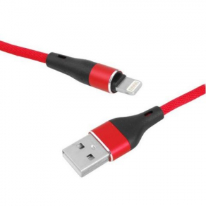 доп. изображение LX8570R / штекер USB на штекер iPhone, 1м, красный