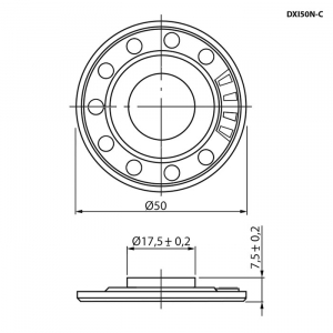 Схема DXI50N-C 0.5W 50ohm