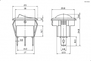 Схема RS-103-8C ON-OFF-ON