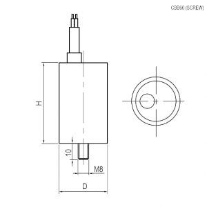 Схема CBB60 15uF 450V WIRE+SCREW (SAIFU)
