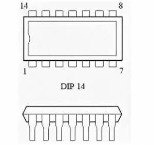 Схема К157УД3 dip-14
