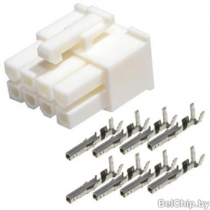 Изображение 39-01-2085-T (MX-5557-08R-210) / розетка на кабель, серия Mini-Fit Jr., 8pin шаг 4.2 с контактами