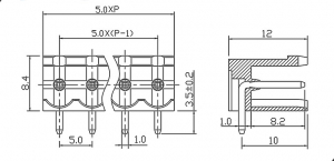 Схема XY2500R-A-03P (2EDGR-03P) 5mm