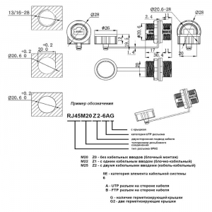 Схема RJ45M20ZO-6AG