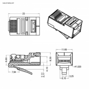 Схема RJ45 (TP-8P8C) STP