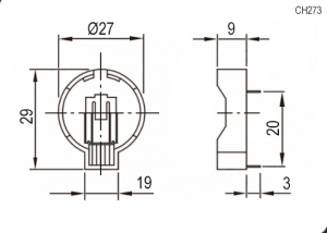 Схема CH273 одна батарея CR2450