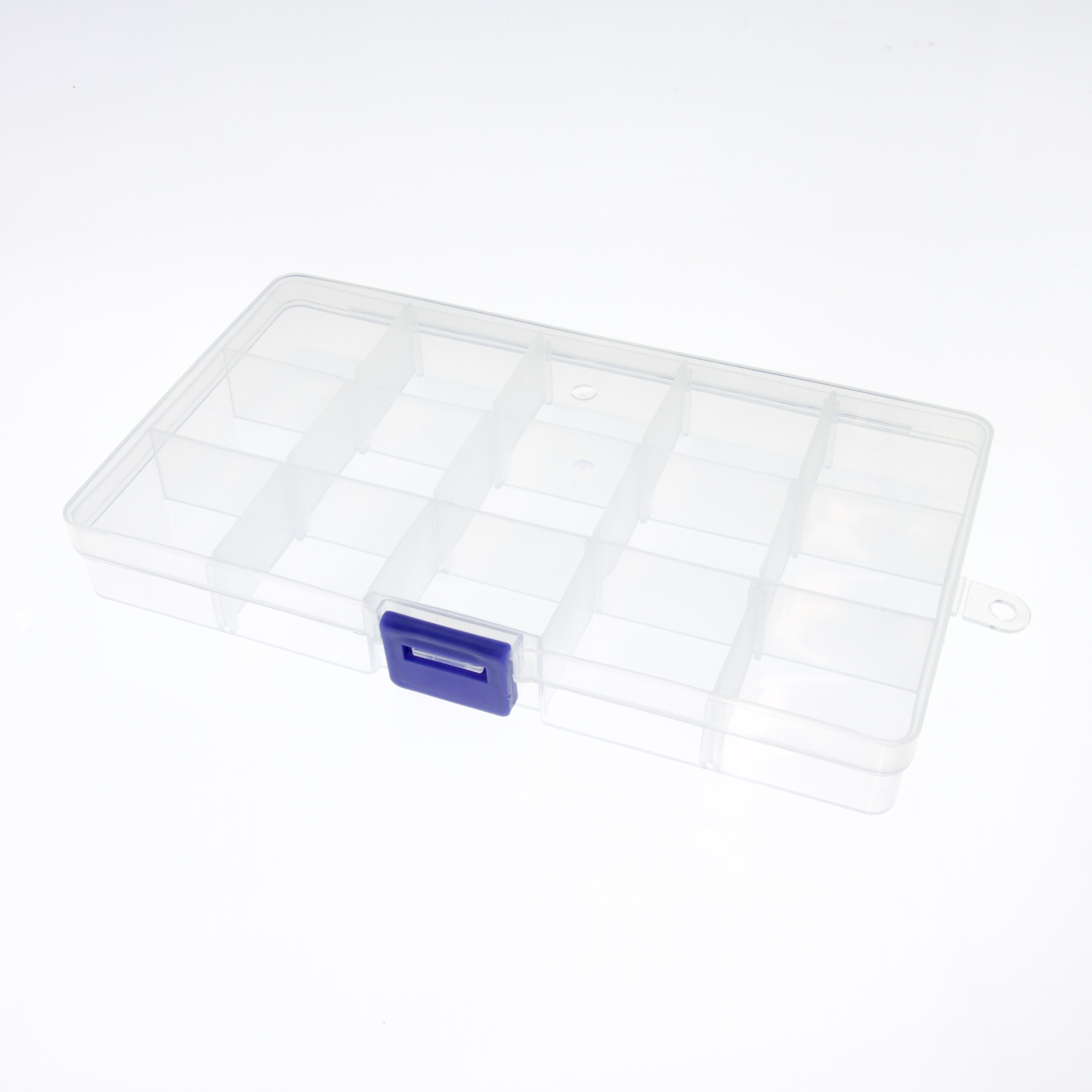 Органайзер для образцов компонентов 15 отделений, 17, 5 × 10 × 2 см, цвет прозрачный