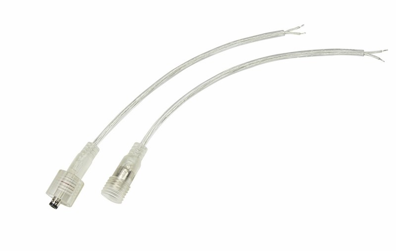 Соединительный кабель (2pin) герметичный (IP67) 2х0.35мм² прозрачный REXANT